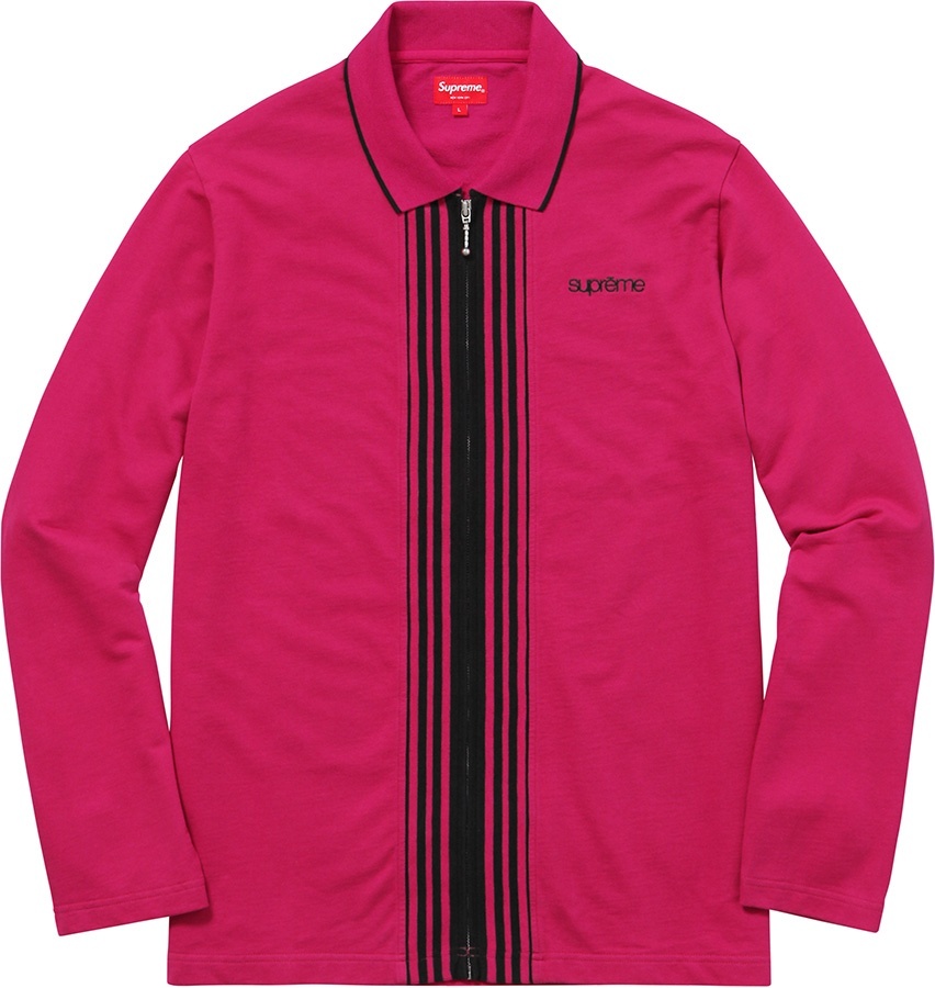 Vertical Zip Up L/S Polo view 2